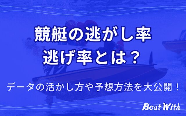 競艇に逃がし率を紹介する記事にアイキャッチ画像